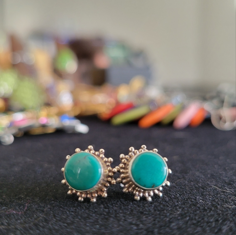 Turquoise Sterling Silver Studs